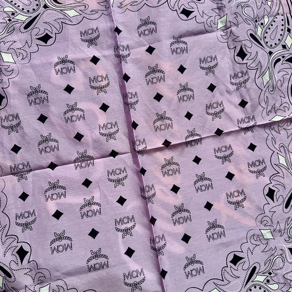 MCM Bandana Monogram Print Scarf (COA) - Picture 4 of 9